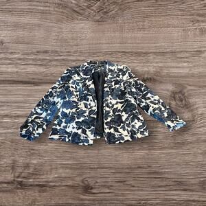 Estelle and Finn Women’s Open Front Floral Blazer Jacket Size 6